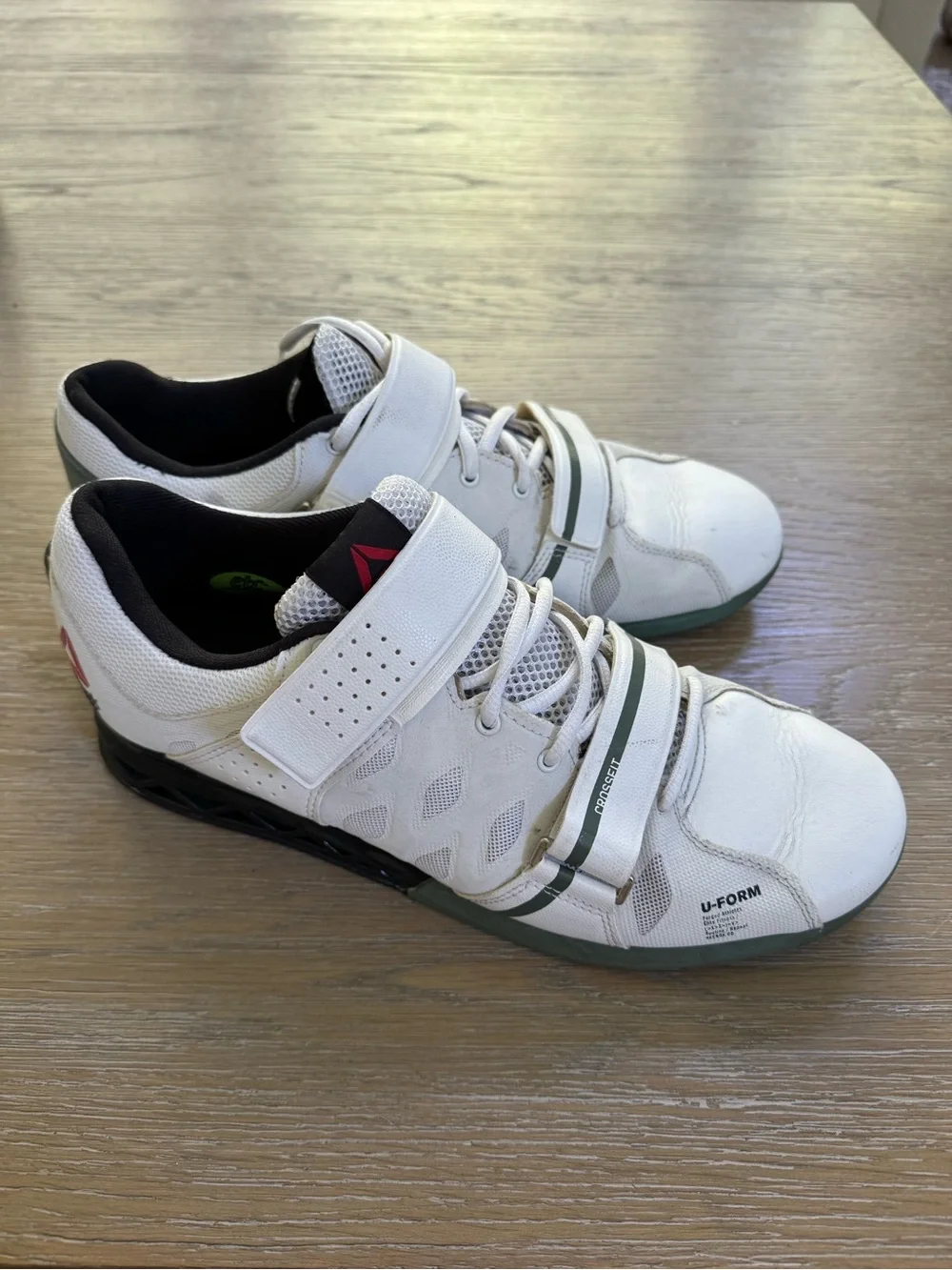 Reebok CrossFit Lifter Plus 2.0 men’s white & green combo shoes sneakers 10.5